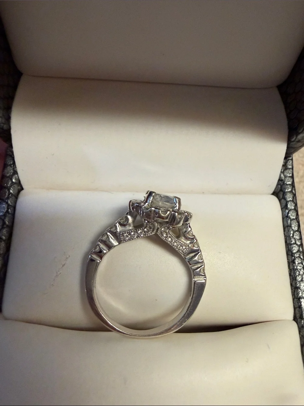 White Gold Diamond Engagement Ring - White